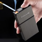 BẬT LỬA ĐIỆN KIÊM HỘP ĐỰNG THUỐC LÁ 20 ĐIẾU DÀI SLIM FOCUS YH090 - SẠC ĐIỆN
