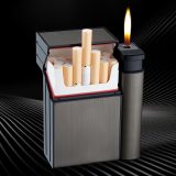 HỘP ĐỰNG THUỐC LÁ 20 ĐIẾU CÓ KHAY ĐỂ BẬT LỬA XP007M