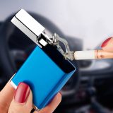 GẠT TÀN MINI HÌNH VUÔNG KIM LOẠI BÓNG TRƠN CÓ MÓC KHÓA NHIỀU MÀU