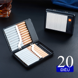 BẬT LỬA ĐIỆN KIÊM HỘP ĐỰNG THUỐC 20 ĐIẾU CÓ KẸP KIM LOẠI NHIỀU MẪU - SẠC ĐIỆN
