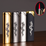 BẬT LỬA KHÈ ĐÍNH CHARM HÌNH RẮN KIM LOẠI BÓNG TRƠN - XÀI GAS